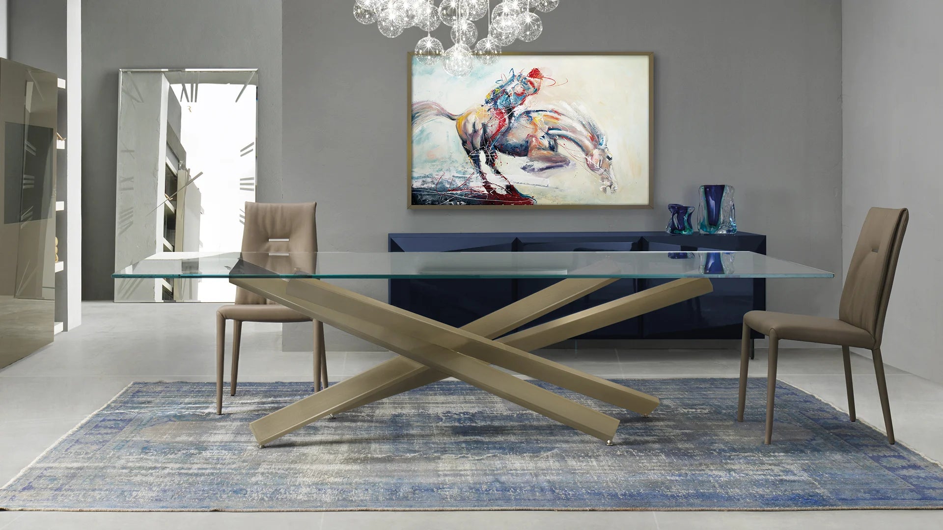 Mikado 72 Steel tavolo