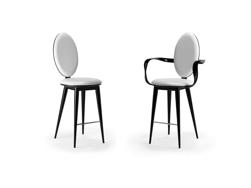 Bastide Tabouret sgabello con braccioli pelle nabuk