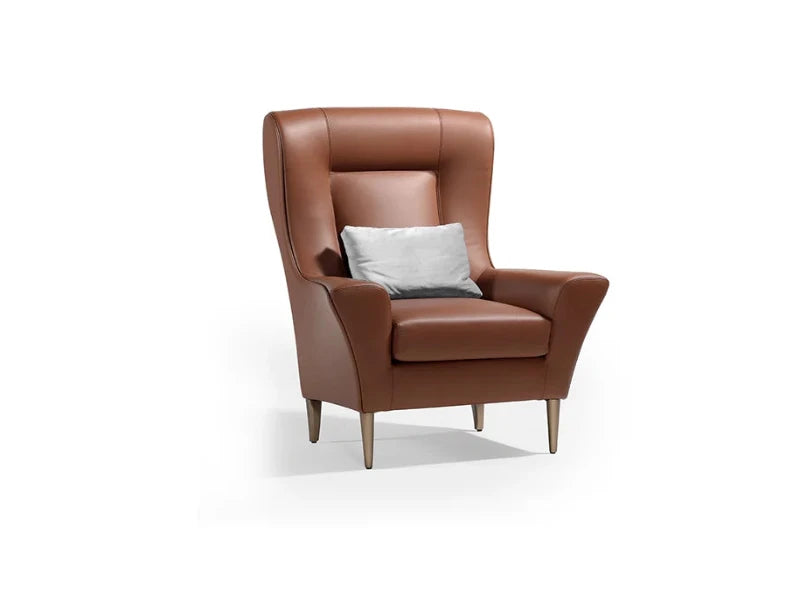 Bergere poltrona pelle colorata