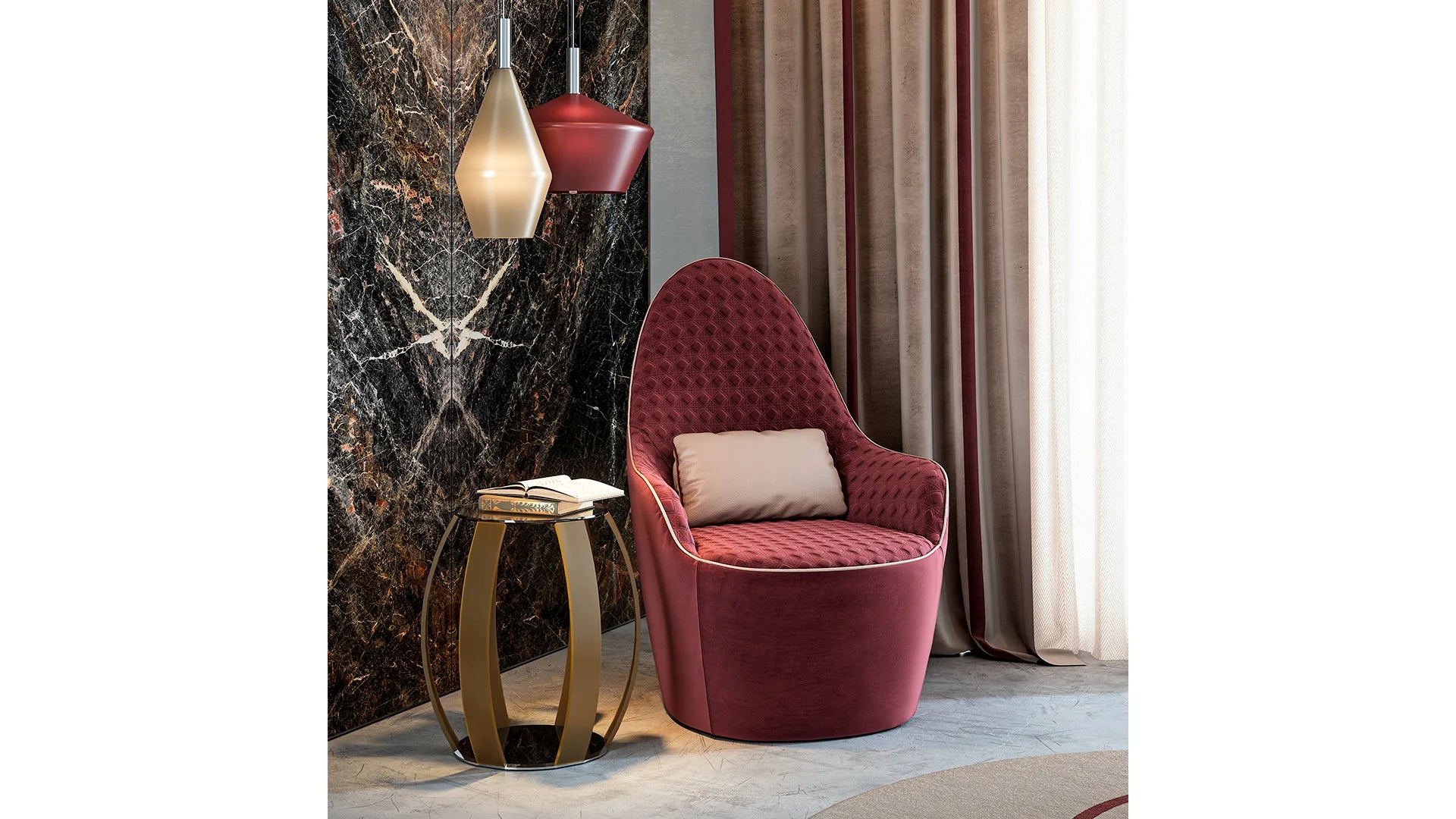 Swan poltrona pelle colorata