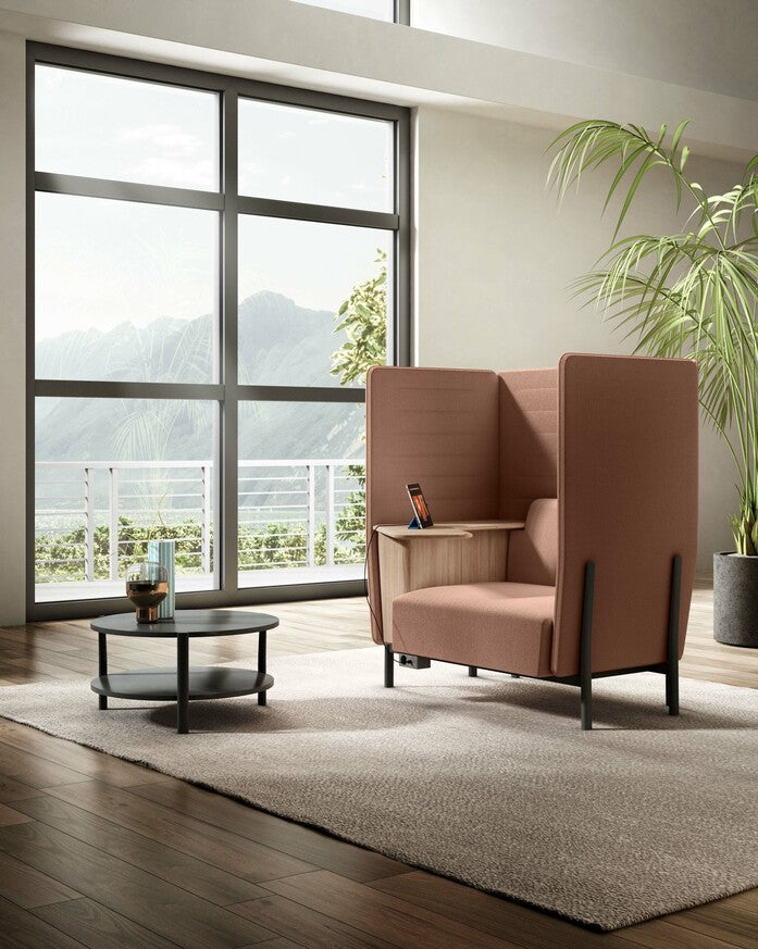 Eleven high back work poltrona con tavolino