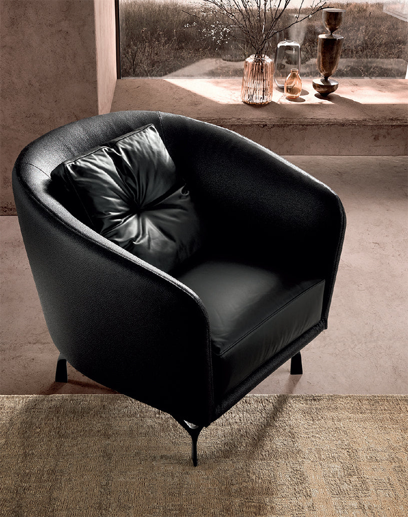 Ethos poltrona pelle rustik nabuk