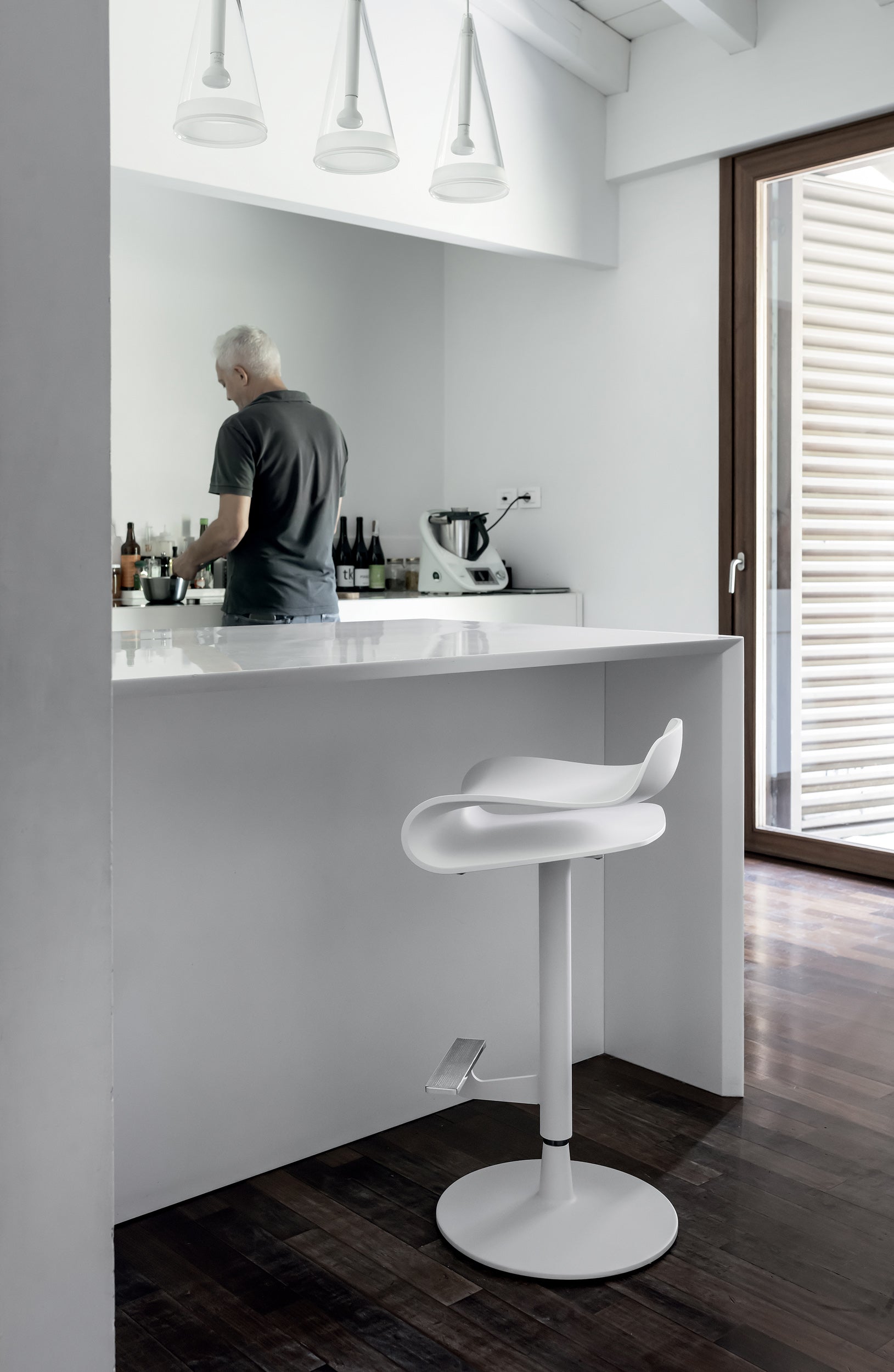 BCN Sedia e sgabello indoor/outdoor base su slitta