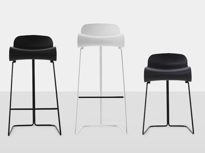 BCN Sedia e sgabello indoor/outdoor base su slitta