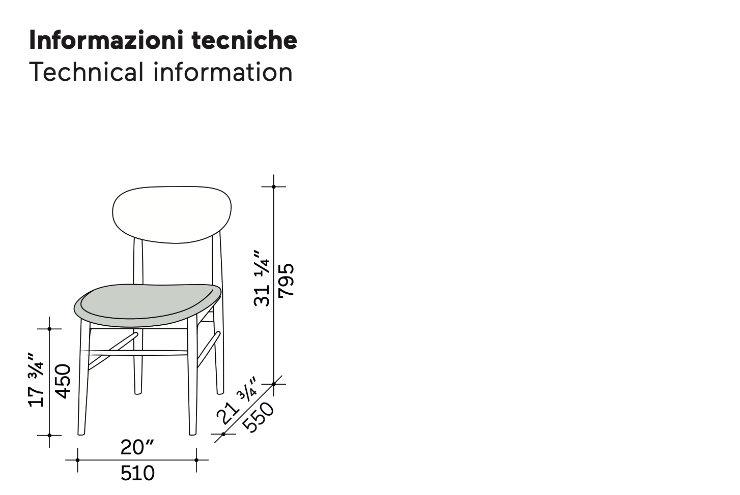 Fred sedia tessuto DA