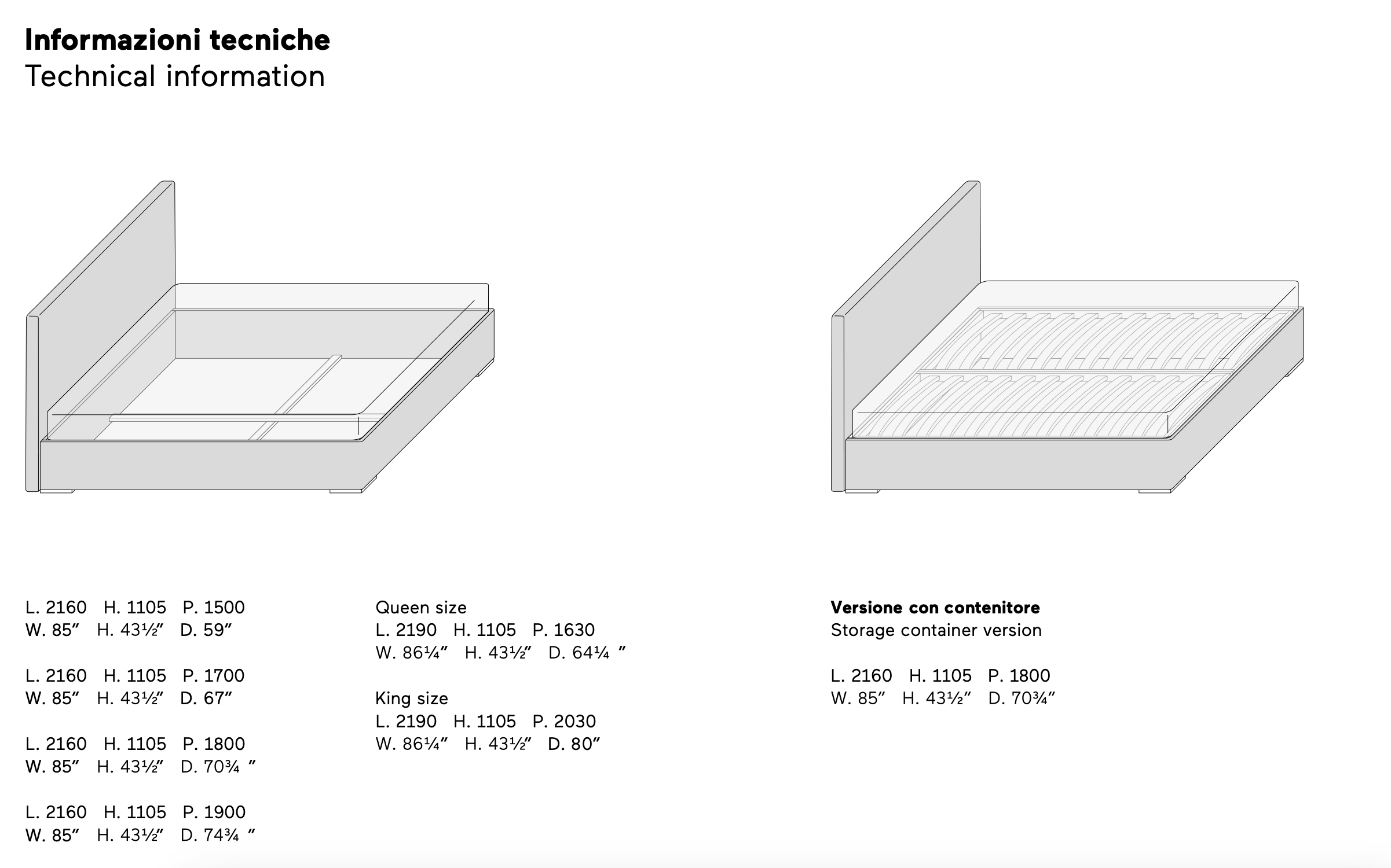 Semillon letto con contenitore pelle sintetica
