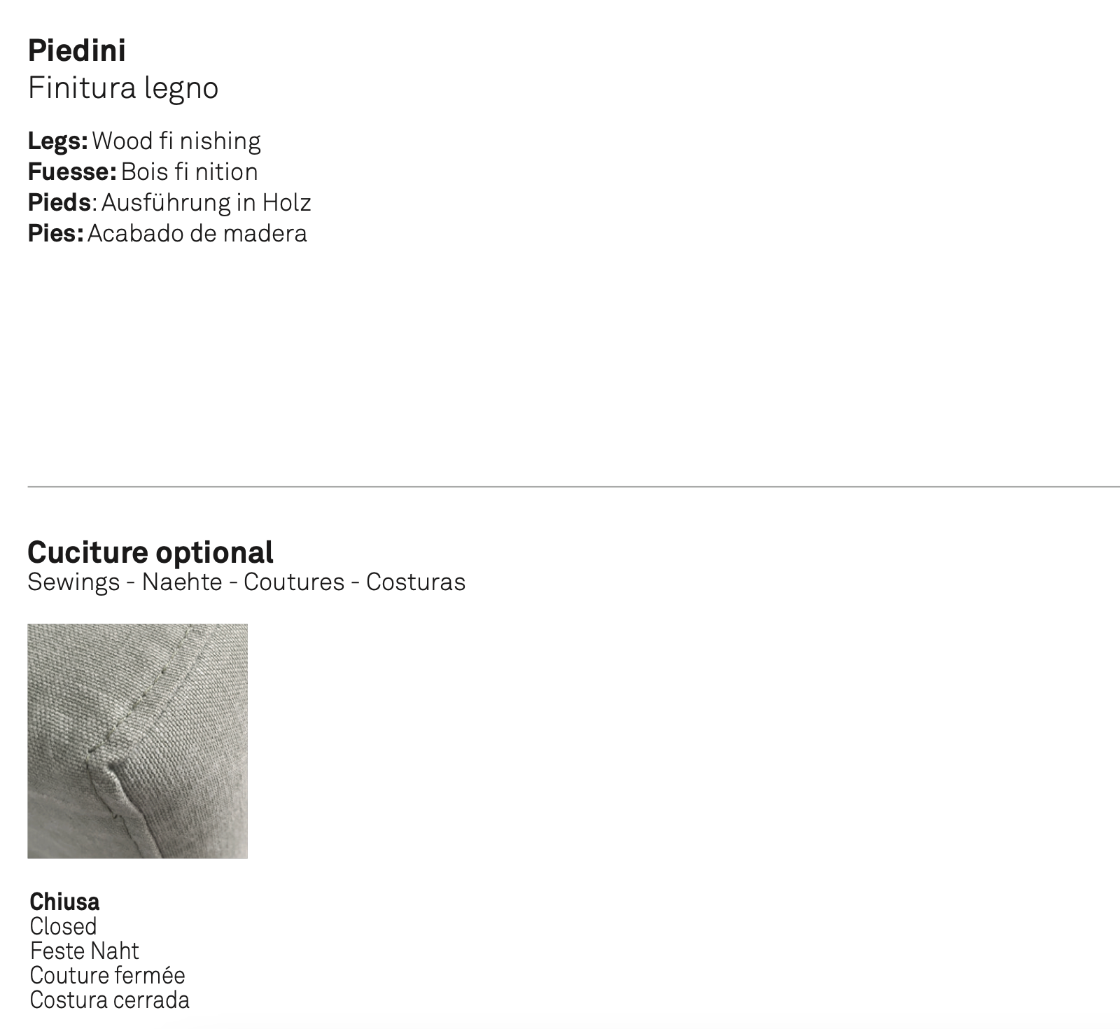 Alexander divano tessuto top