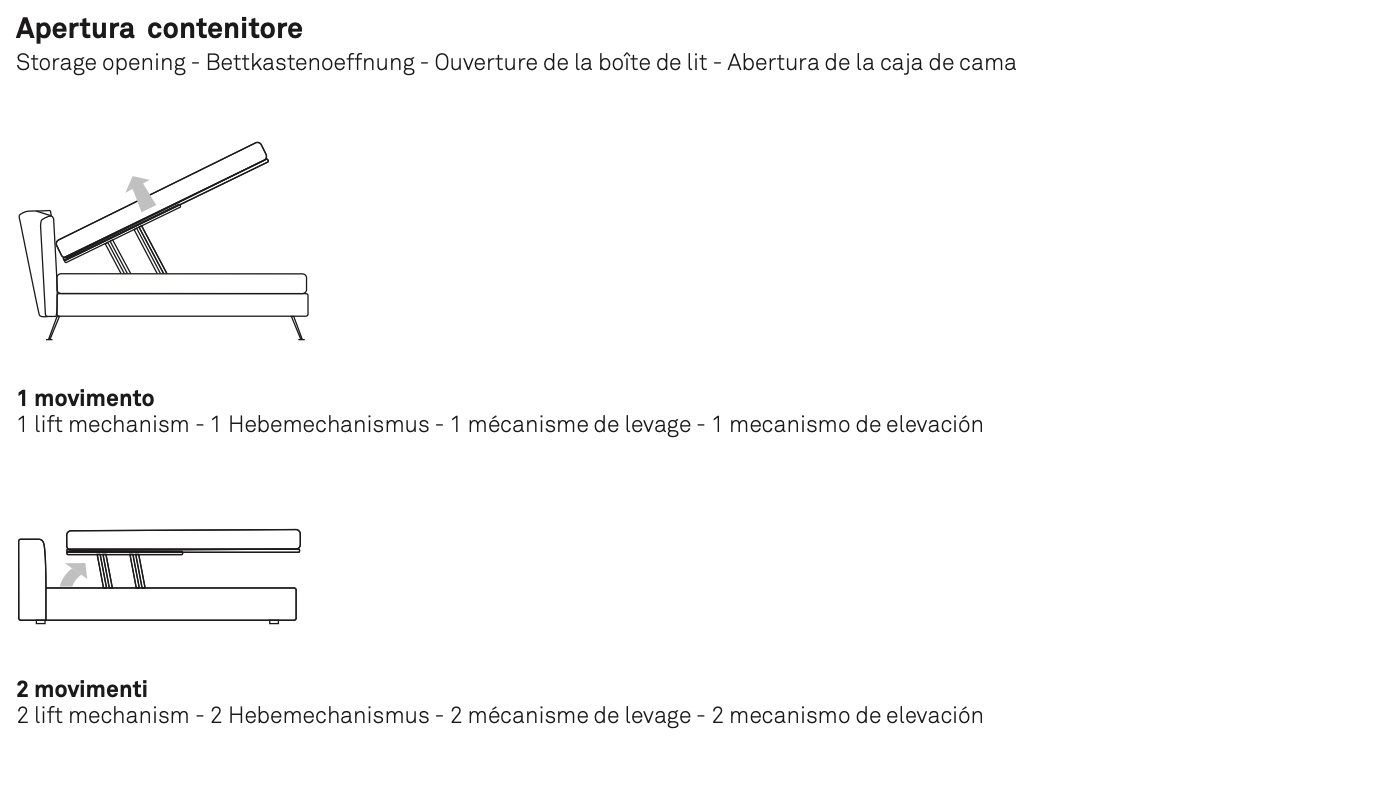 Essential letto pelle aida