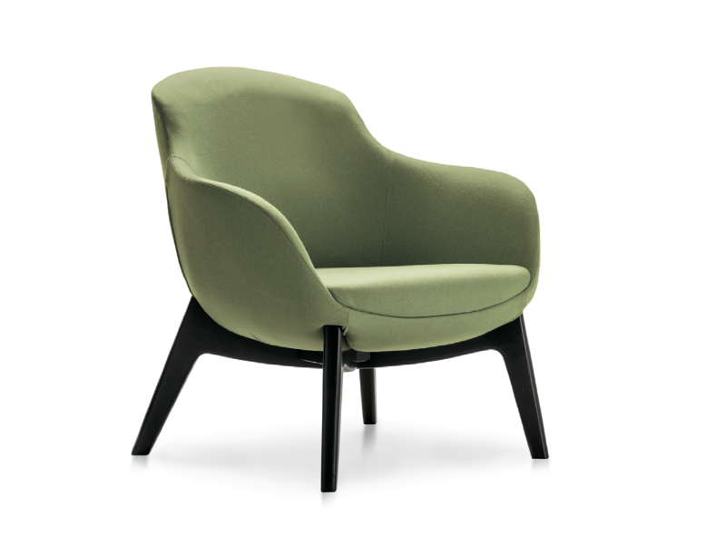 Rosa poltroncina pelle seta