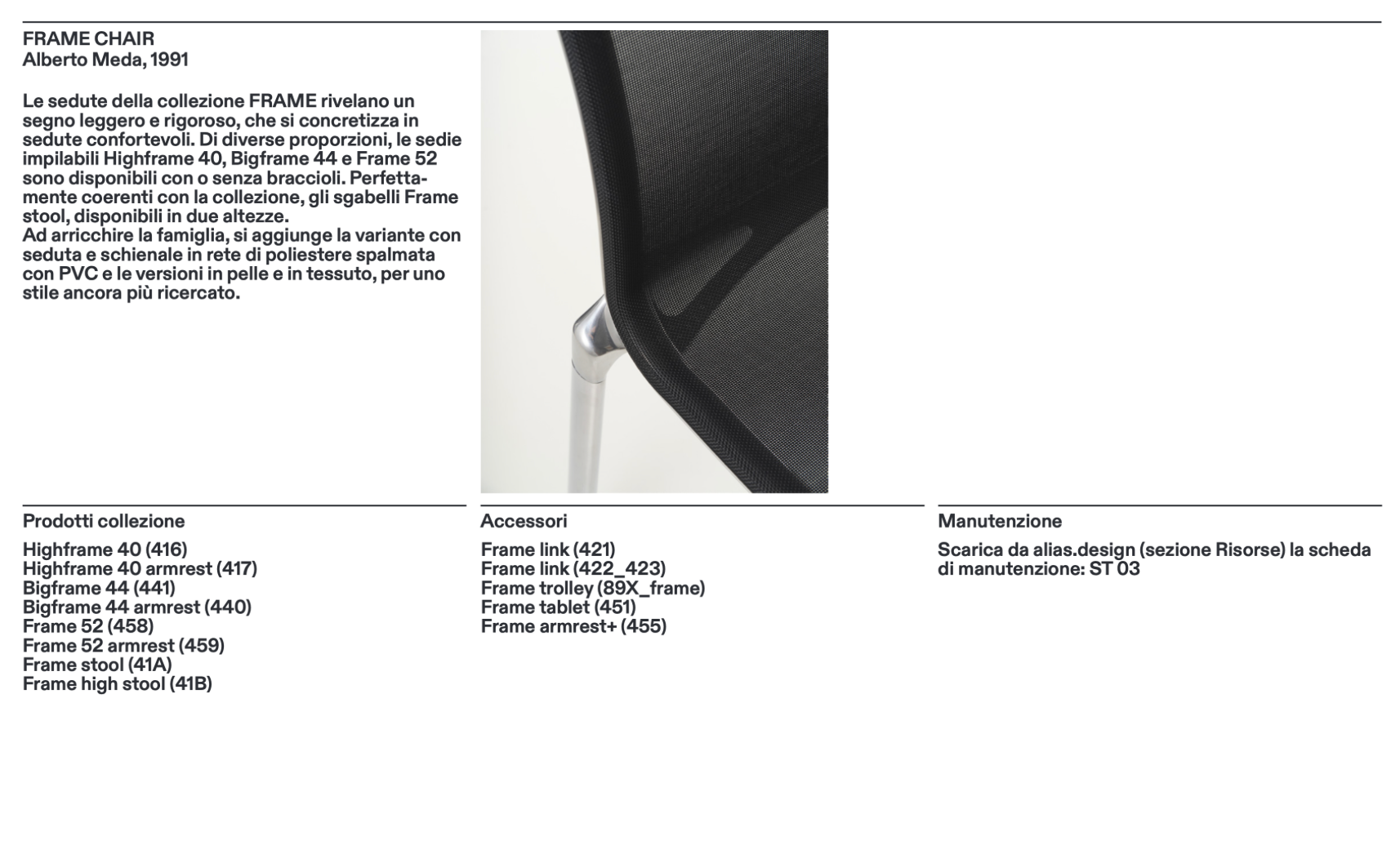 Bigframe 44 Armrest sedia