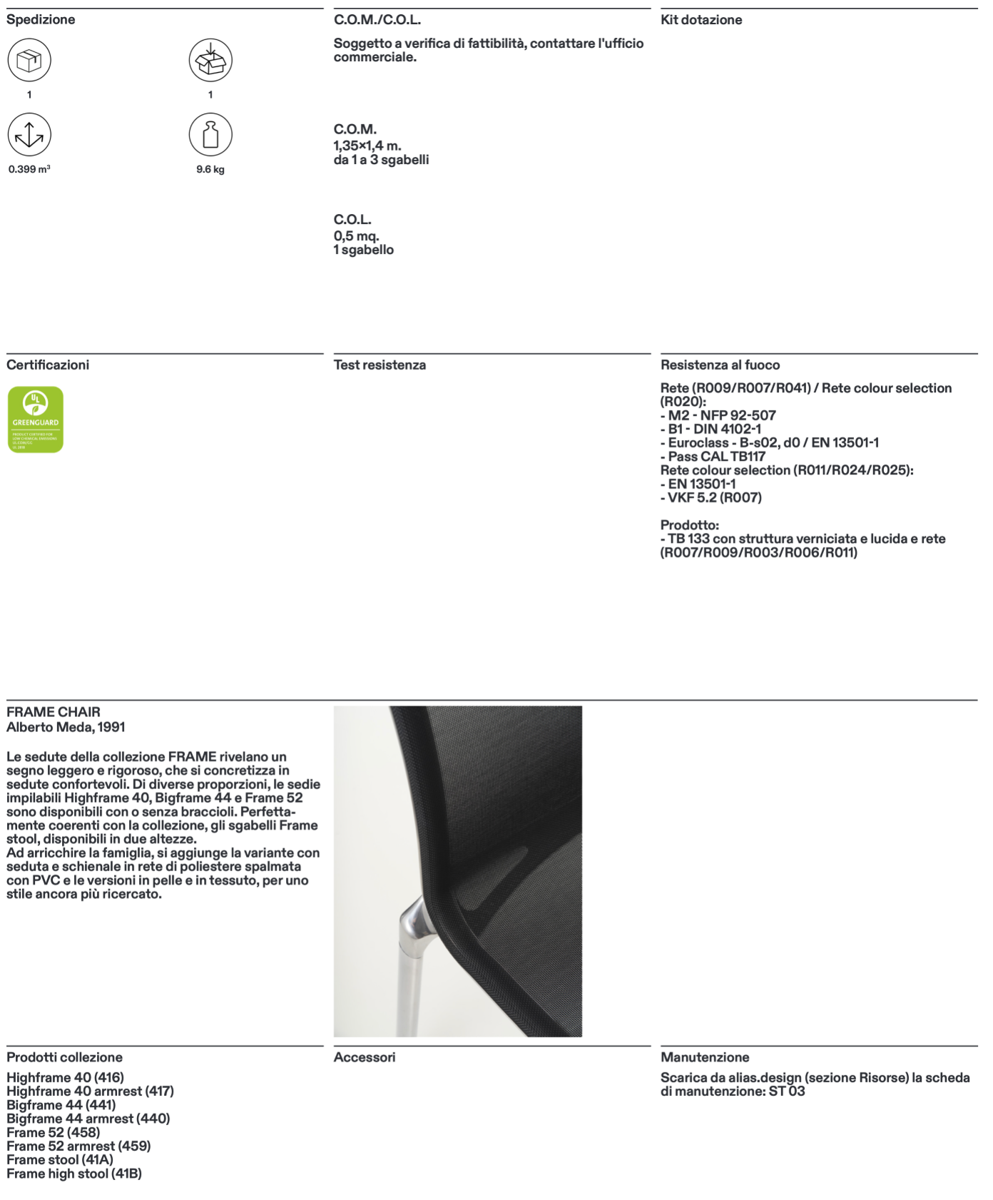 Frame High Stool sgabello