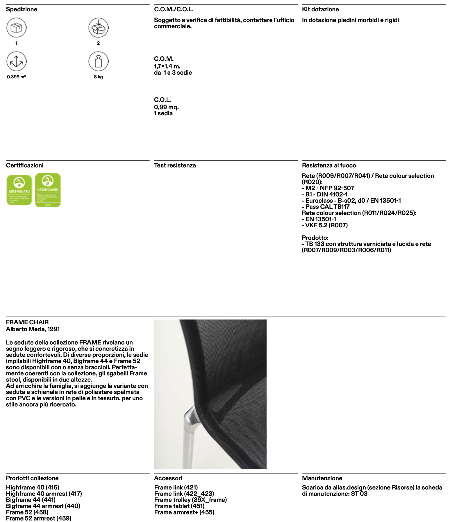 Highframe 40 Armrest sedia
