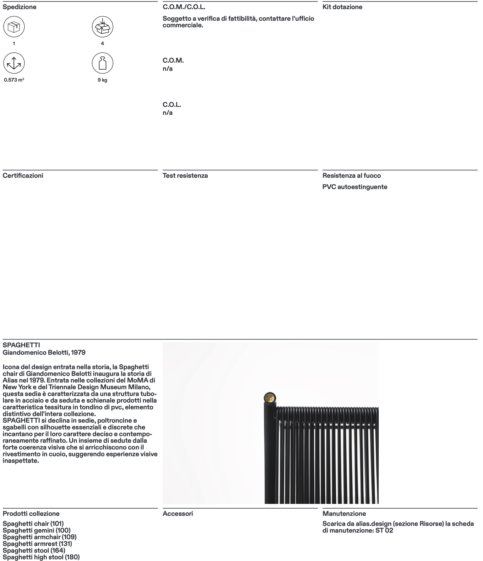 Spaghetti armchair sedia