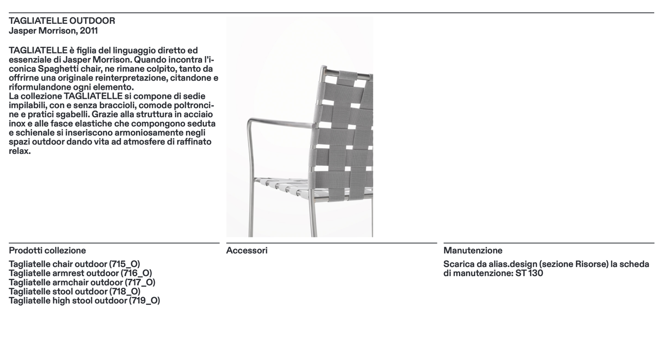 Tagliatelle armchair outdoor poltroncina