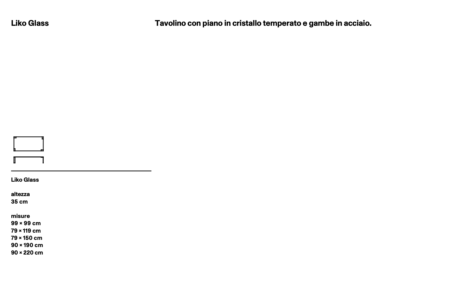 Liko Glass tavolino