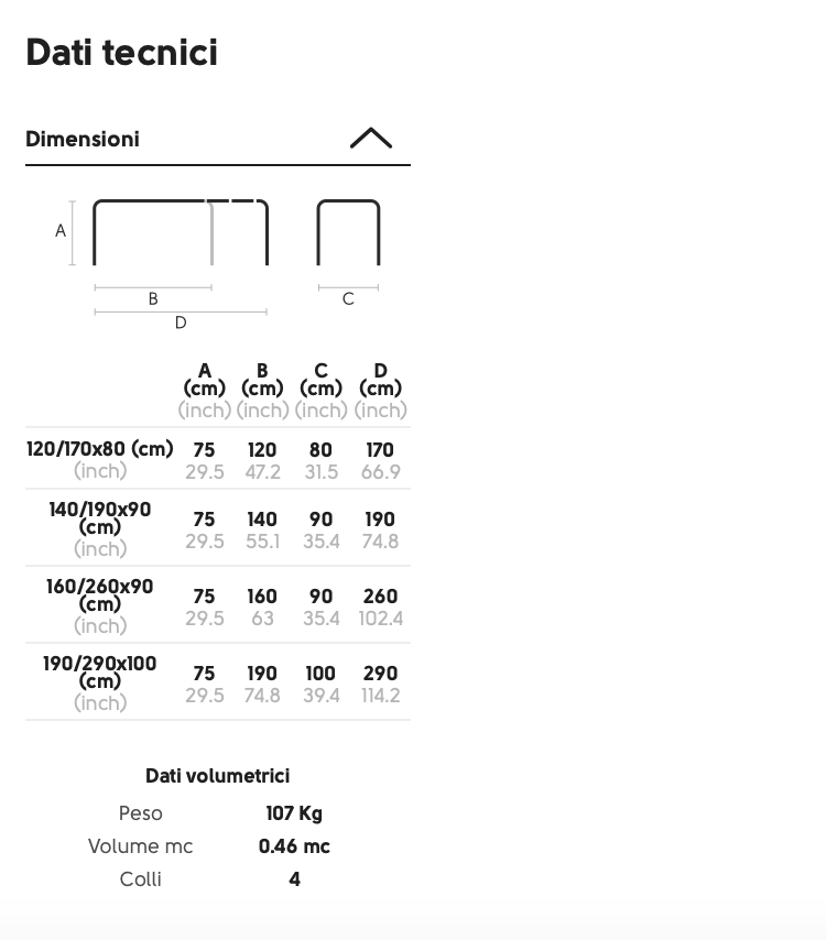 Diamante tavolo allungabile