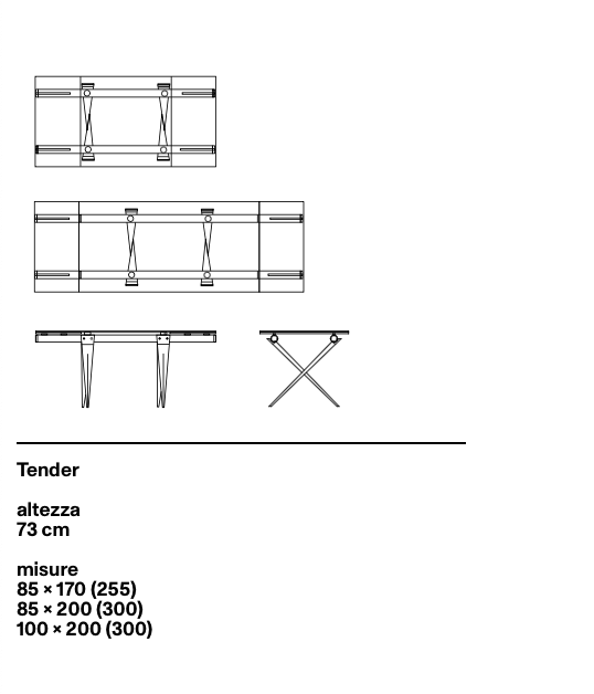 Tender tavolo allungabile 420