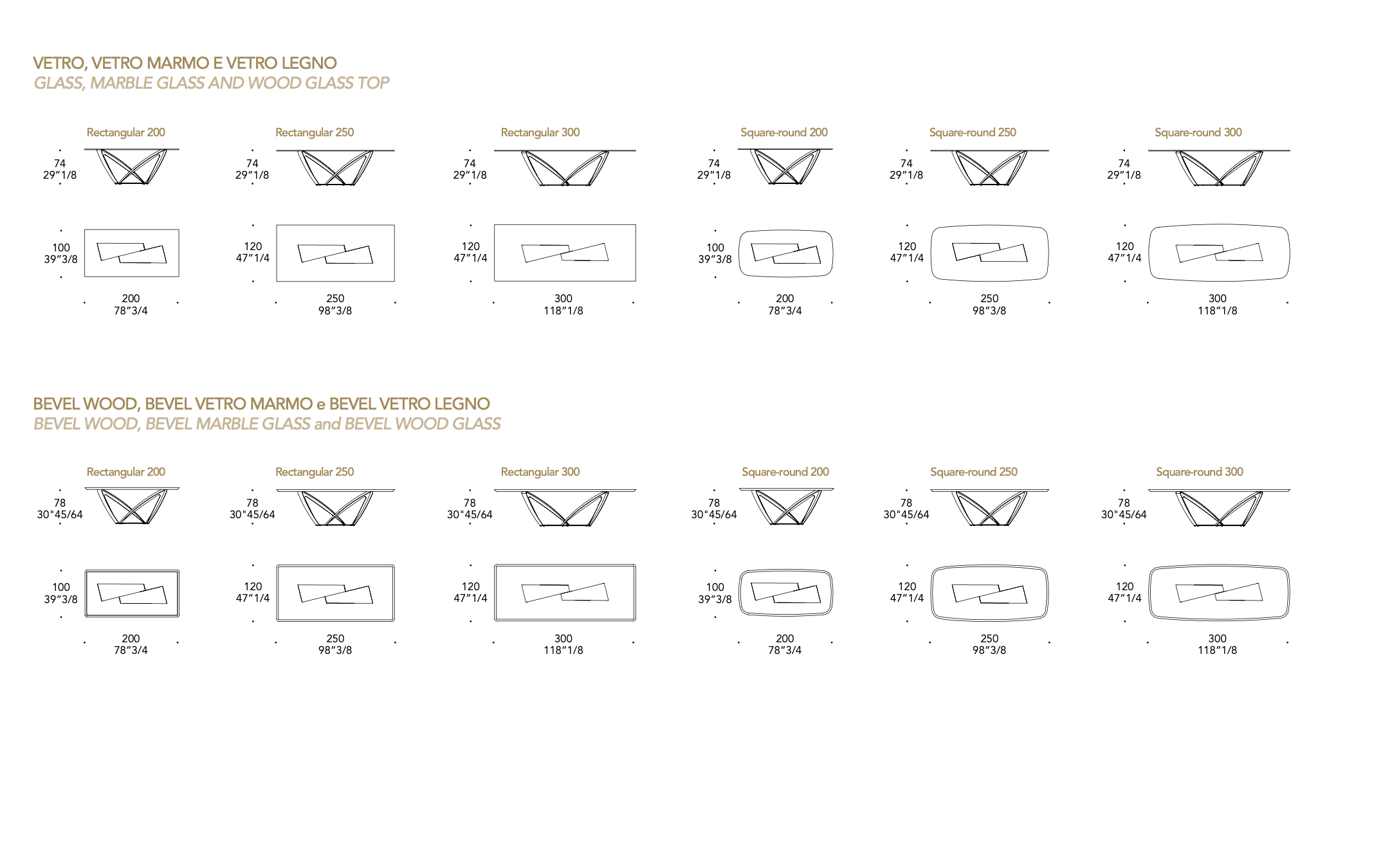 Apeiron 72 tavolo piano vetro