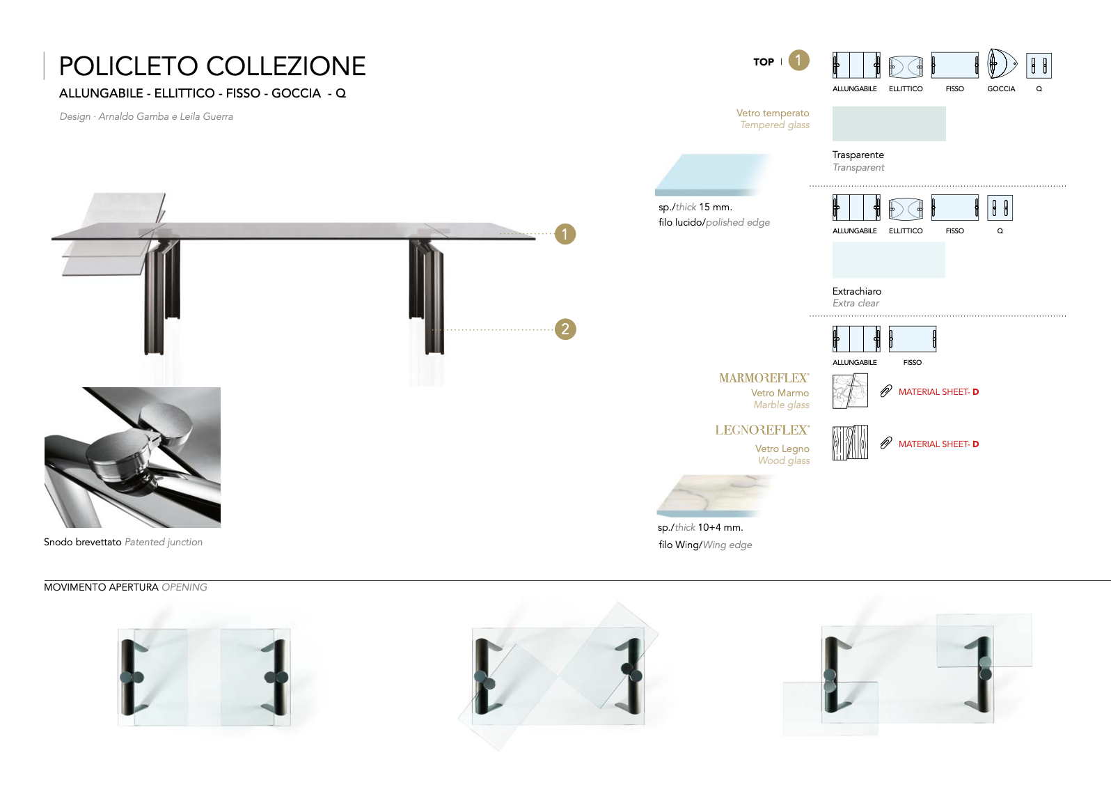 Policleto tavolo allungabile