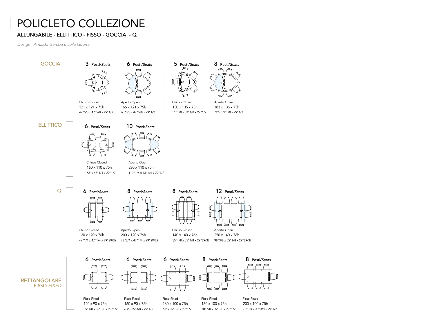 Policleto tavolo allungabile