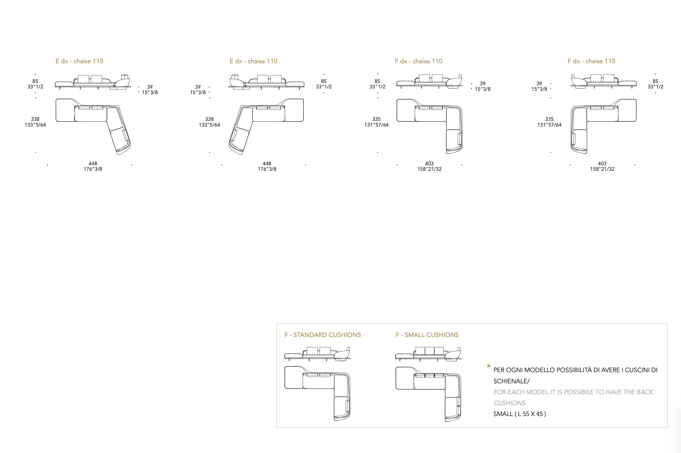 Segno Sofa Chaise Longe divano