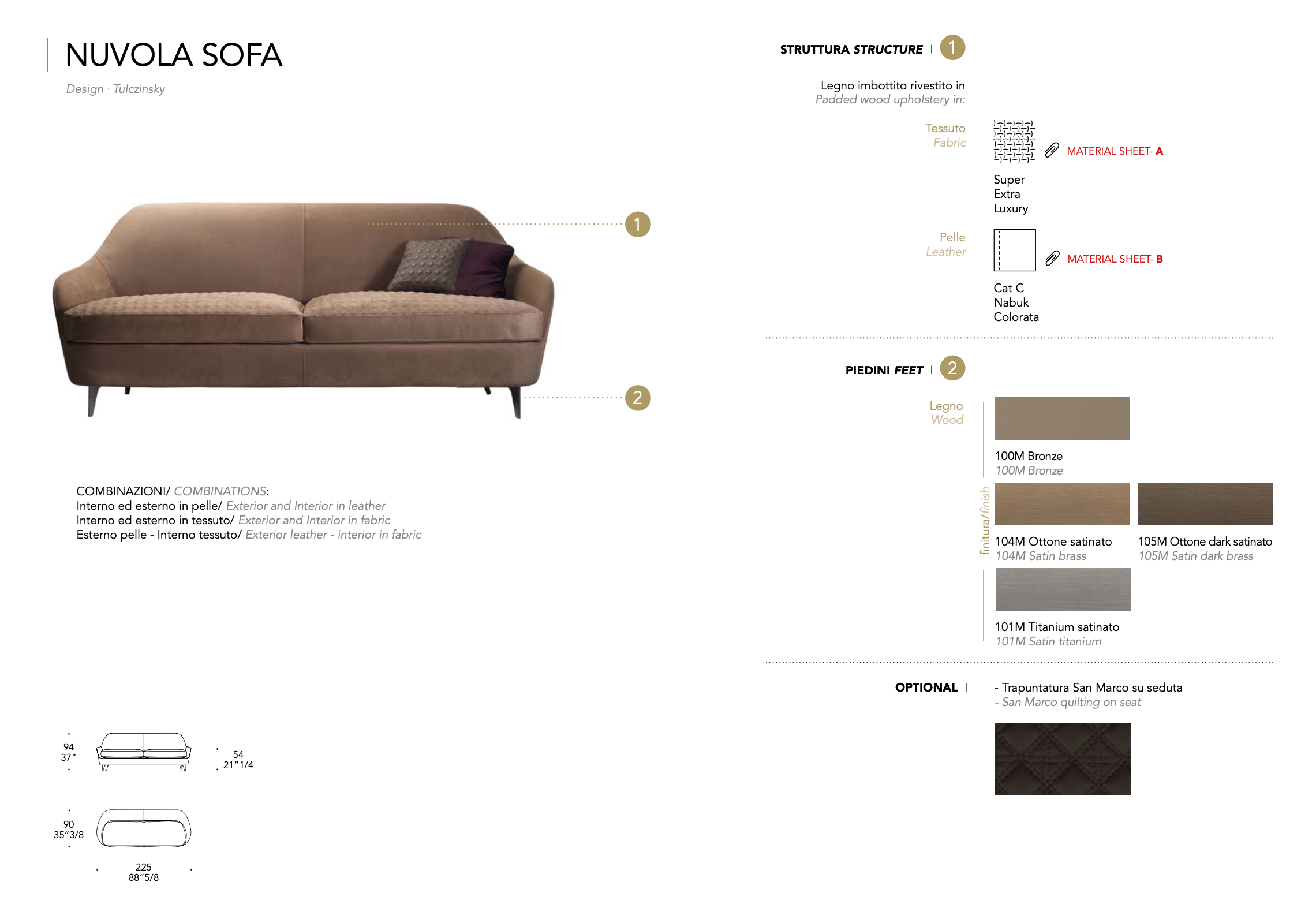 Nuvola Sofa divano pelle colorata
