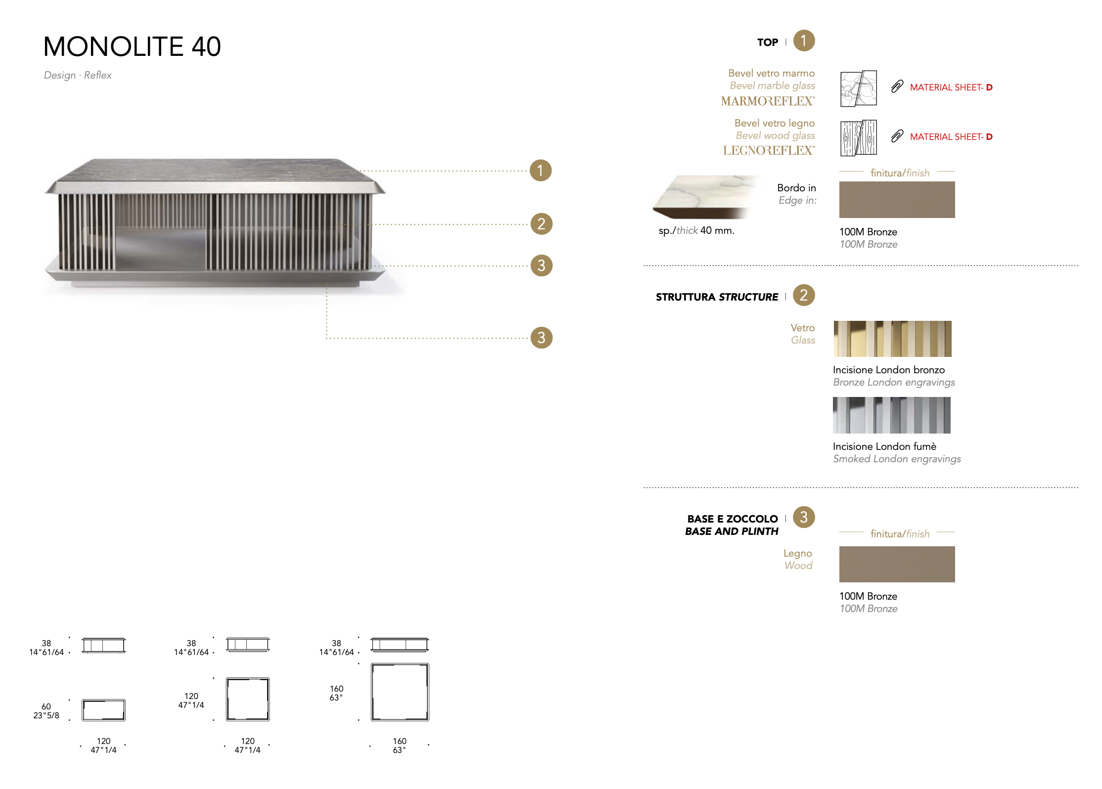 Monolite 40 tavolino