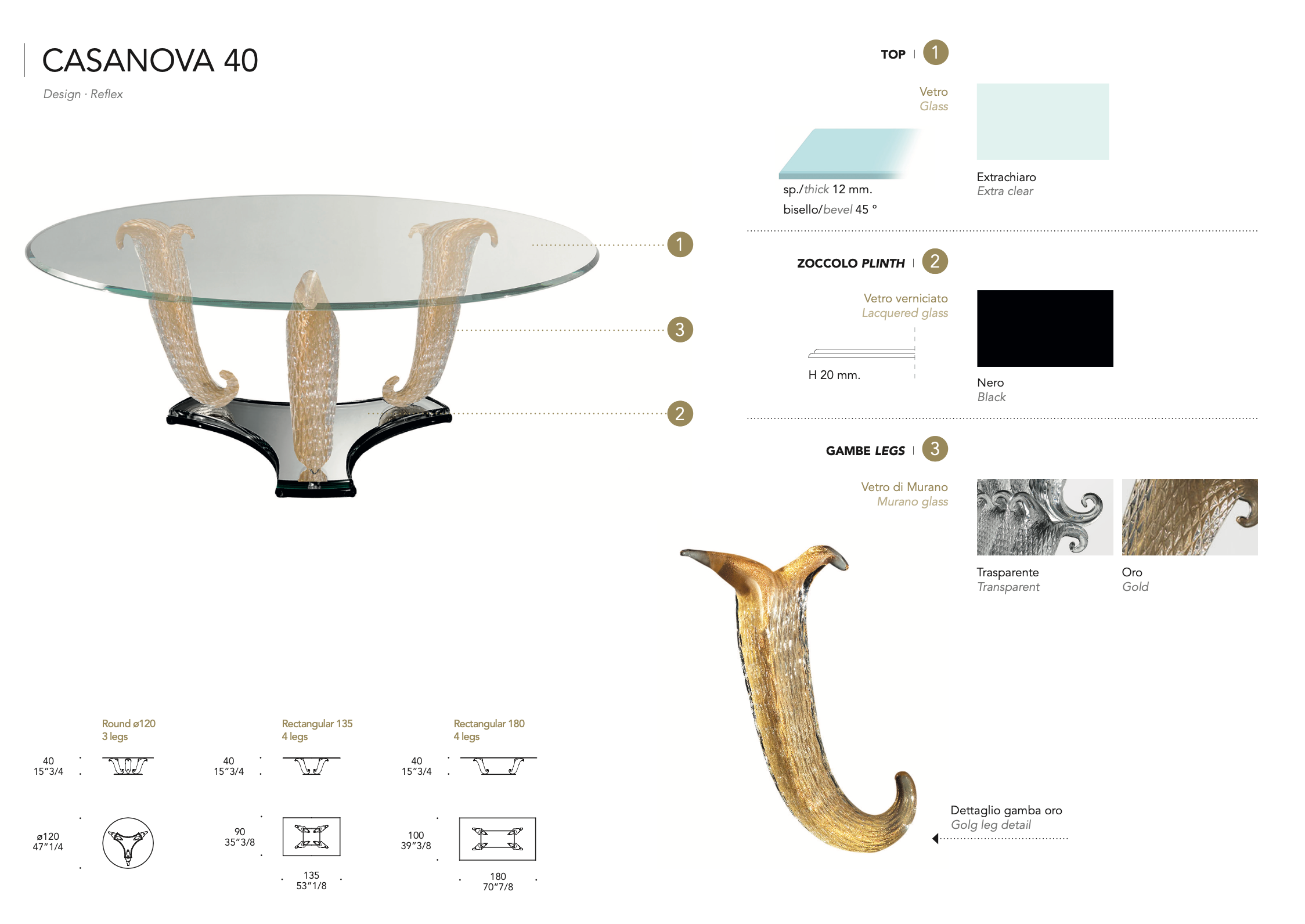 Casanova 40 tavolino