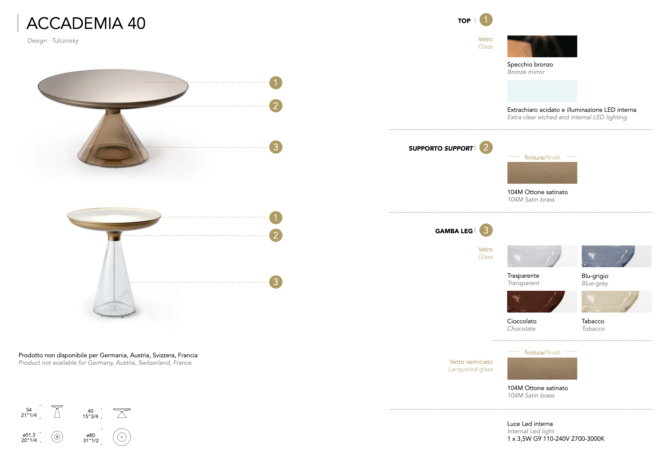 Accademia 40 tavolino