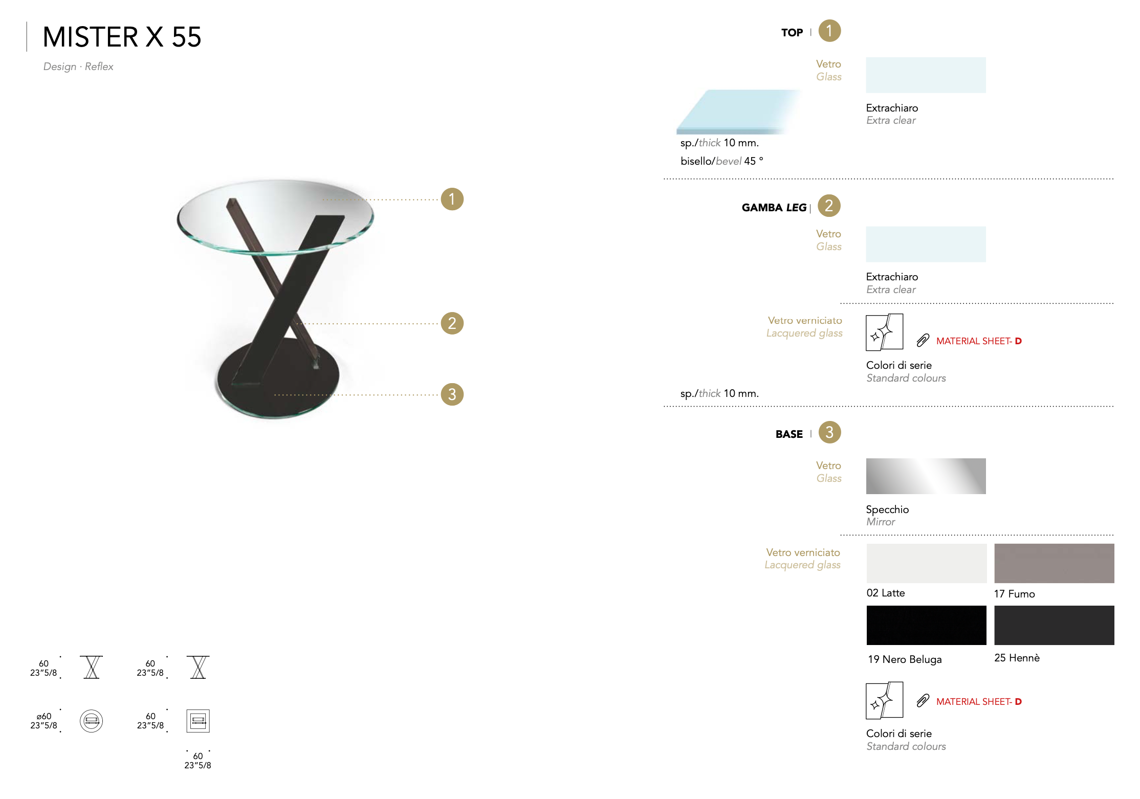 Mister X 55 tavolino outdoor