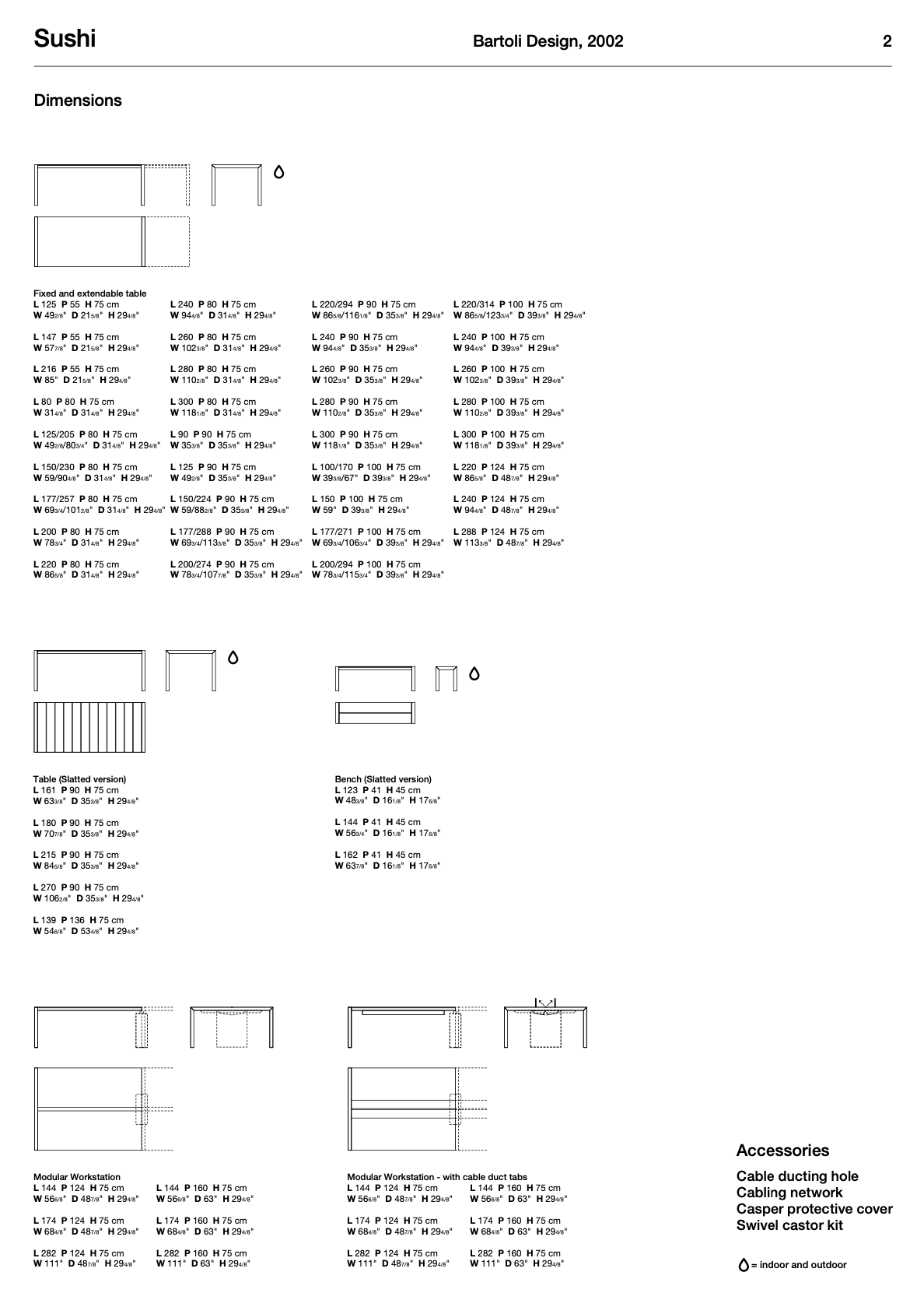 Sushi Table tavolo allungabile