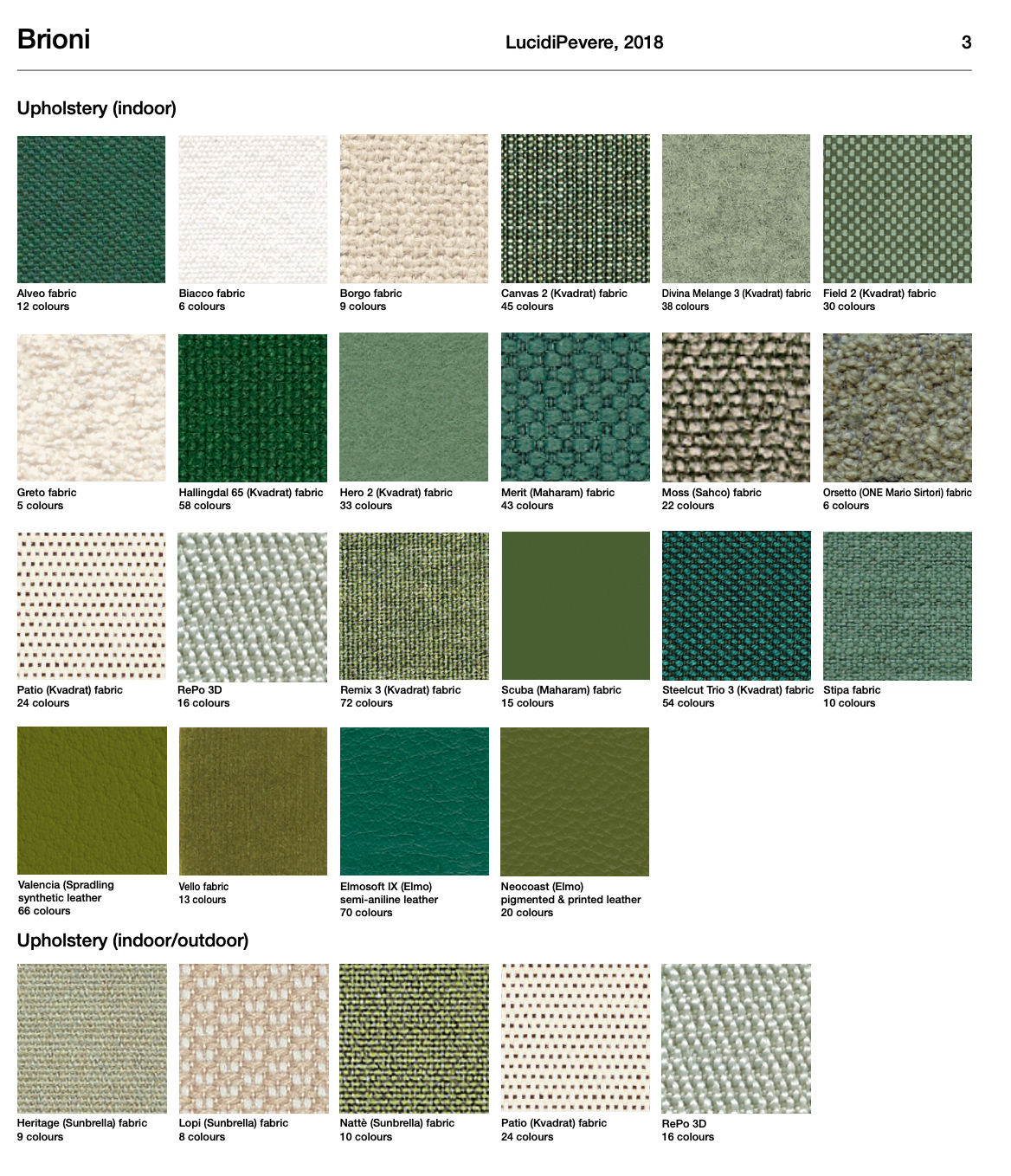 Brioni collezione sedute