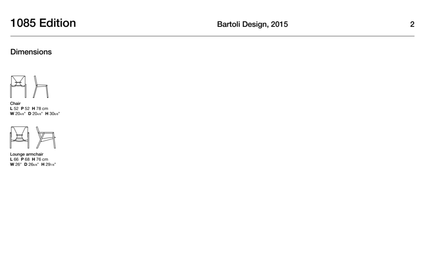 1085 Edition sedia/ poltroncina
