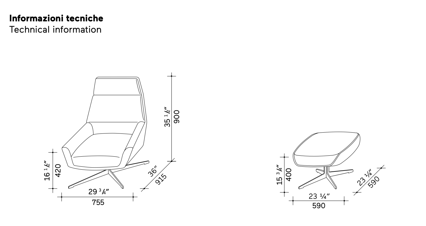Lady Jane poltrona con pouf tessuto DB