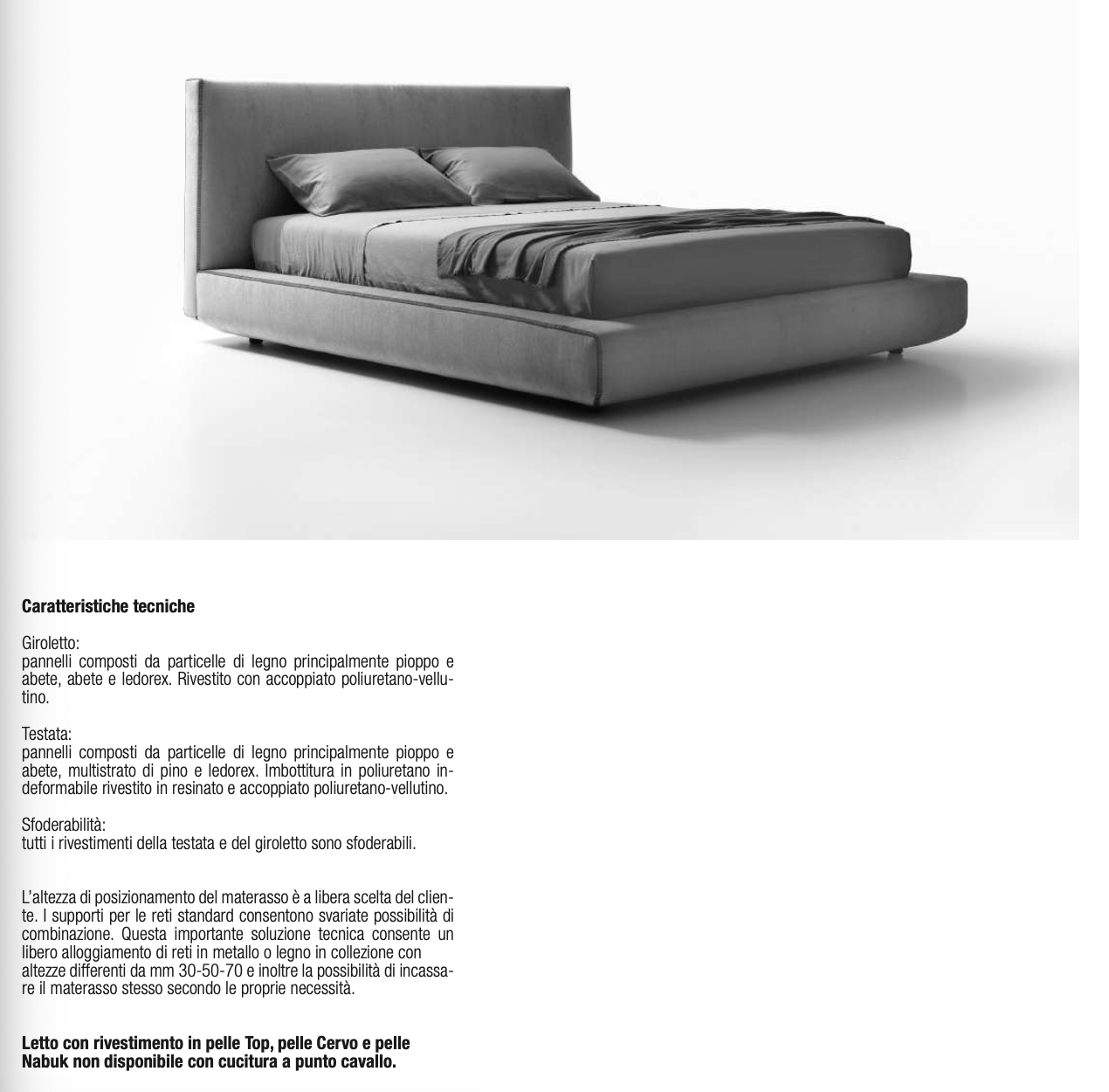 Lullaby letto King size tessuto DA