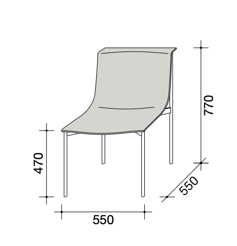 Ombra sedia pelle basic