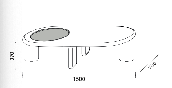 Orion tavolino laccato opaco