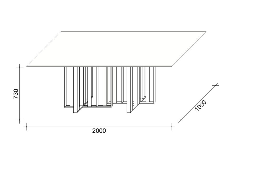 Shade tavolo rettangolare
