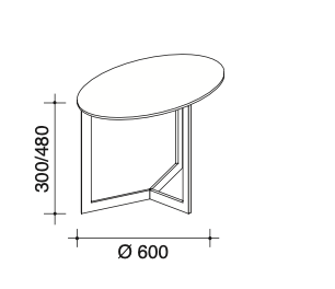 Sign tavolino H.48 laccato lucido LCL