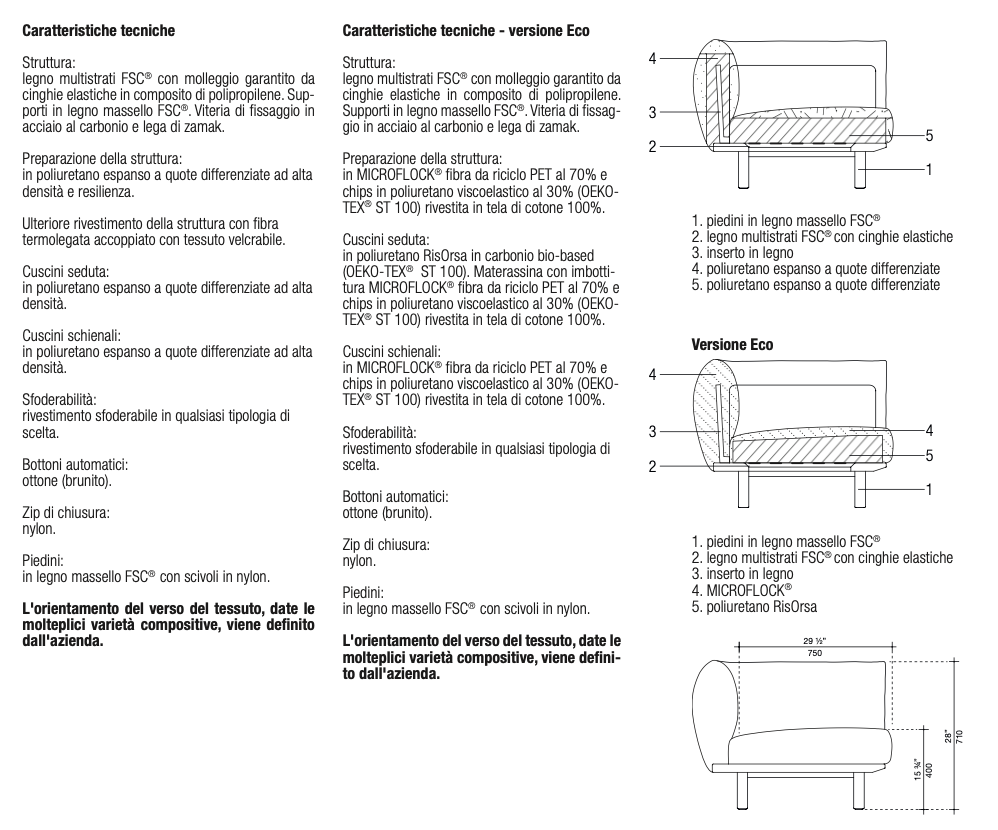 Soffio divano pelle basic