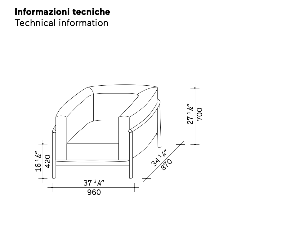 Taiki poltrona tessuto DA