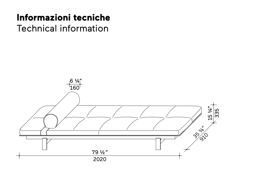 Yard Daybed pelle sintetica