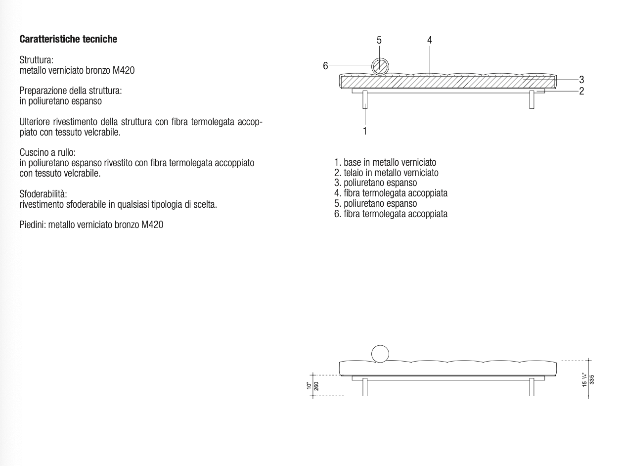 Yard Daybed pelle sintetica