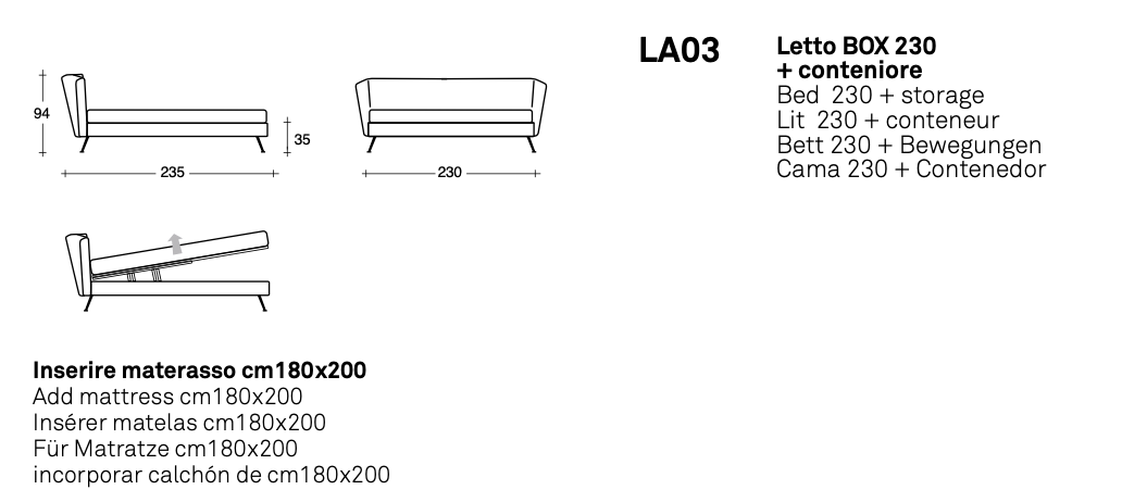 Duke letto pelle aida