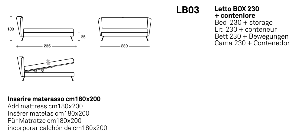 Duke High letto pelle aida