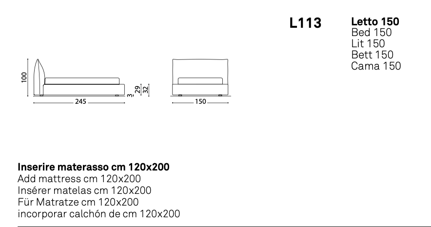 Wall letto pelle aida