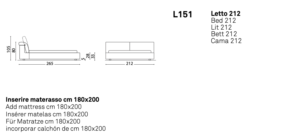 William letto pelle aida