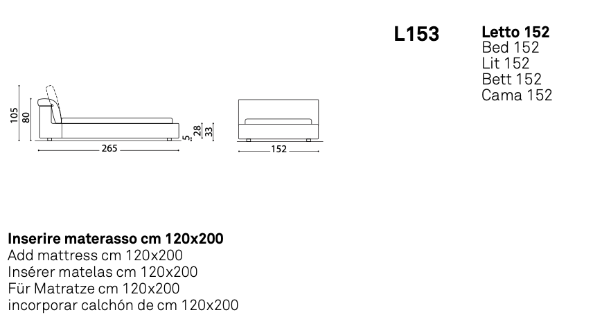 William letto pelle aida