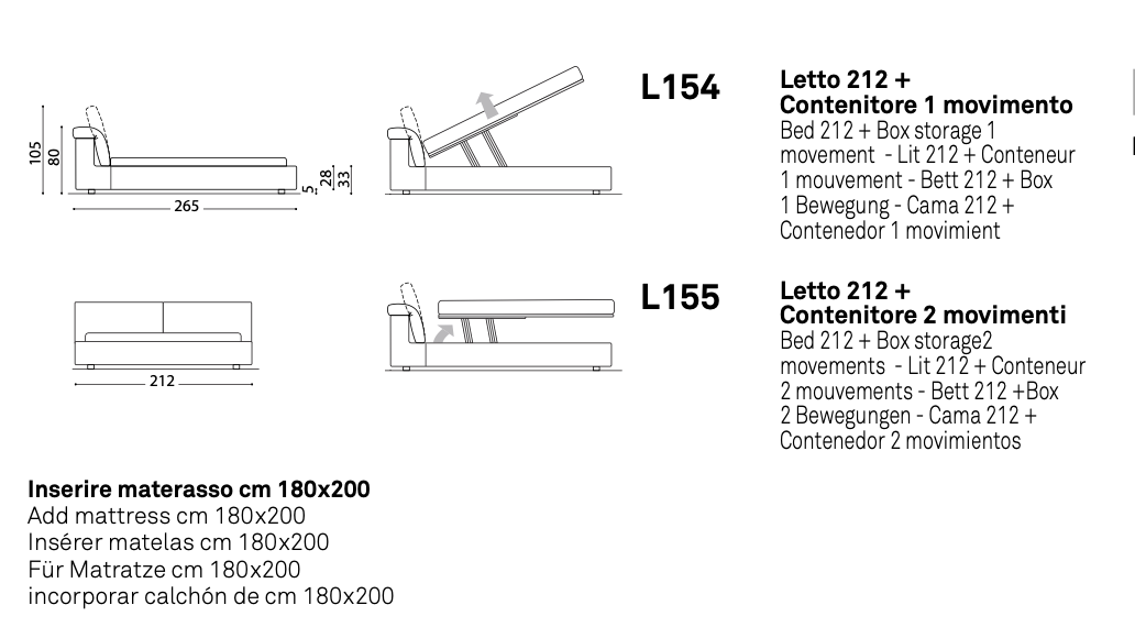 William letto pelle aida