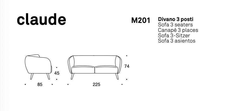 Claude poltroncina e divanetto tessuto top